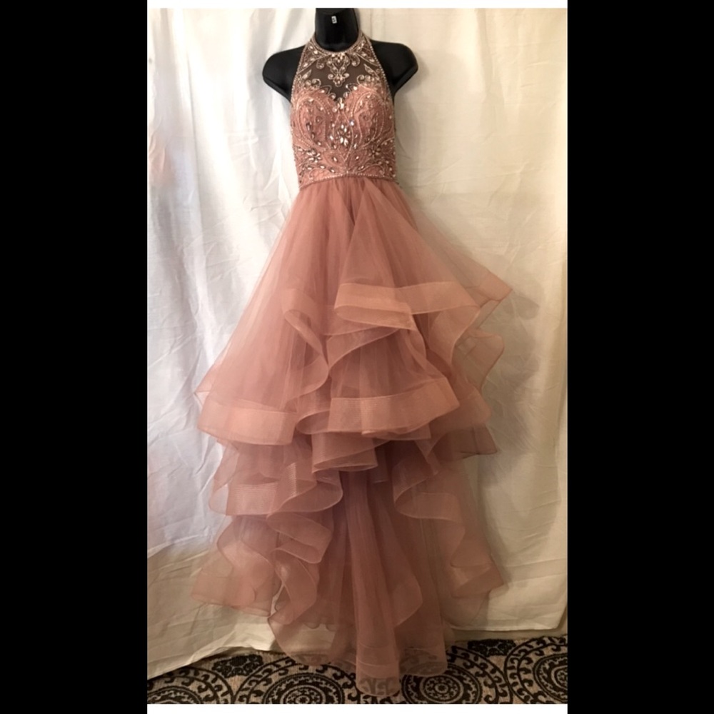 New_Beautiful Pale Pink Dress_ Small_Front (High)_Back (Long)_Special Occasion..